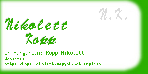 nikolett kopp business card